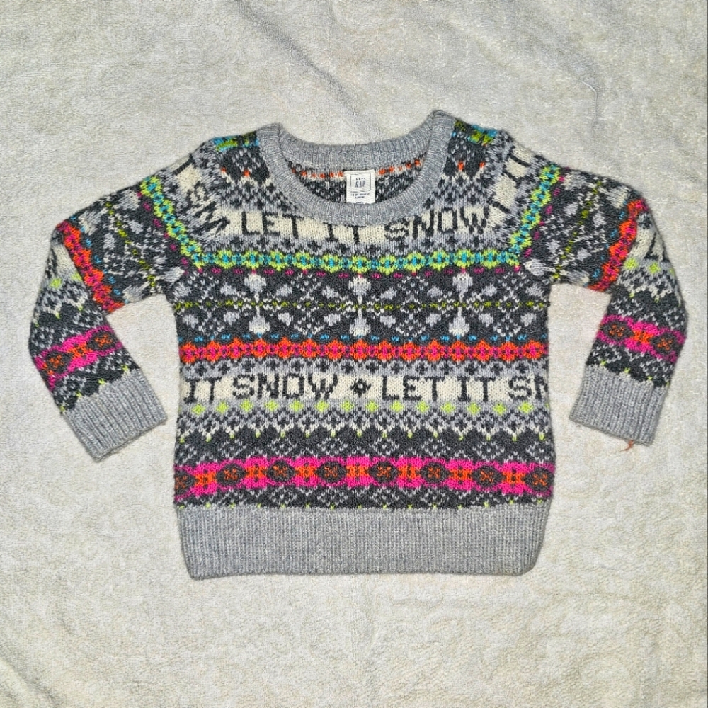Knit Fair Isle Crew Neck Sweater